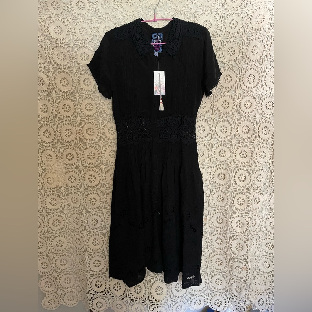 Elegant Black Lace Dress vintage look